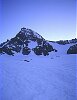 la vetta del Grossglockner vista dal ghiacciaio poco dopo il rifugio