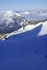 Il gruppo di scialpinisti in salita nella parte bassa del ghiacciaio che conduce al Grossglockner