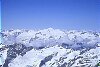 dalla vetta del Grossglockner a ovest l'immenso ghiacciaio del Venediger