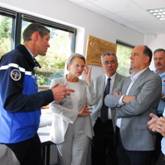 Un momento del vertice con il ministro Alliot-Marie e Rollandin (foto D.Genco)