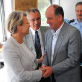 Michelle Alliot-Marie saluta Augusto Rollandin (foto D.Genco)